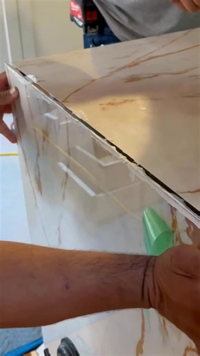 Andrew Thron on Instagram: "Waterfall Counter for the Win! #diy #homeimprovement #howto #kitchen #counter"