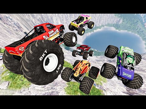 Monster Trucks Crashes MONSTER JAM MADNESS - Racing, Jumps, Fails, Backflips and Rollovers