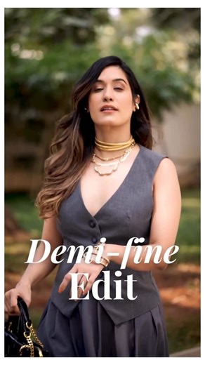 Rubans Jewellery on Instagram: "An edit that whispers luxury, yet speaks to the everyday. ✨ The Rubans Demi-Fine Edit — refined, modern, and endlessly versatile. Jewelry that moves seamlessly from boardroom to soirée. 💎 #Rubans #DemiFineEdit #QuietLuxury"