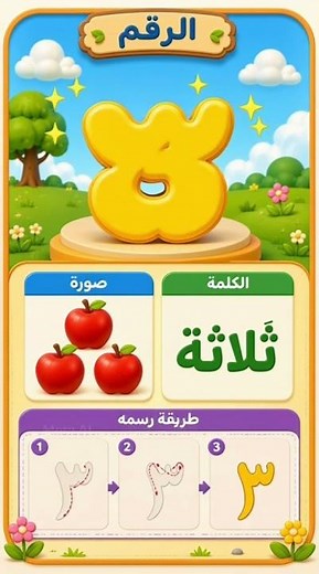 Learn the number 3 in a fun and beautiful way