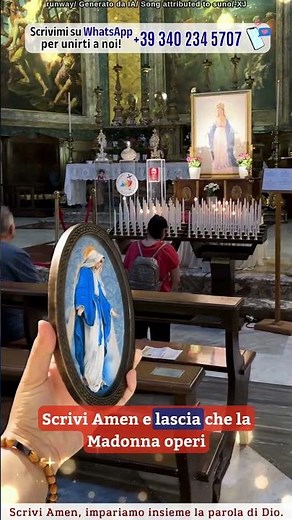 This is the MADONNA OF THE MIRACLE...whoever wants it, share it, it brings only good... Write "Amen"