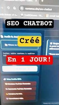 j'ai créé un chatbot seo gratuit ! (creer en 1 jour)