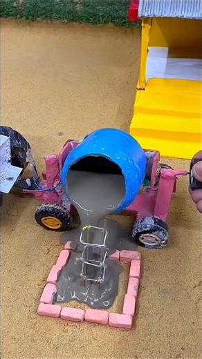 Diy mini construction machine science project | Diy tractor video | #shorts #youtubeshorts