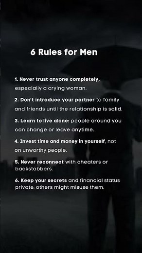 6 Rules Every Man Must Learn Early (Life-Changing Advice) #menfacts #rules #psychologyfacts #shorts