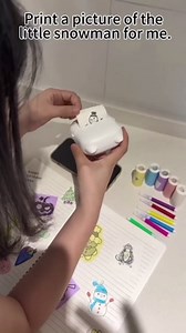 AI Voice Sticker Printer, Portable Voice Controlled Mini Printer, Inkless Thermal Sticker Maker for Home Office Study Notes & Label DIY (1 Roll Sticker Paper Included)