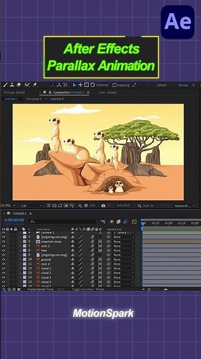 FREE Parallax Script for After Effects Tutorial #aftereffects #animation #shorts #tutorial