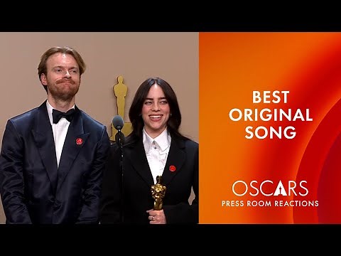 Billie Eilish and Finneas O'Connell | Best Original Song | Oscars 2024 Press Room Speech