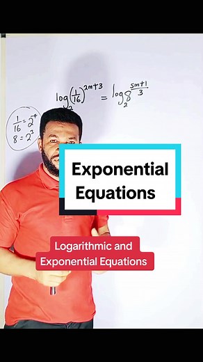 Exponential and Logarithmic Equations. #tiktokvideos #foryoupage #education #highschool #exponents