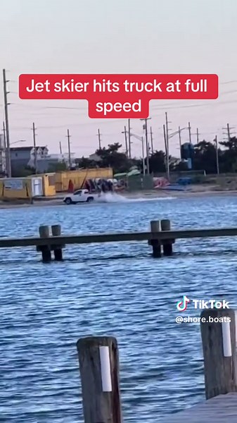 Jet Ski Crashes into Truck at Full Speed!🤯