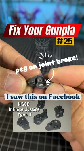 Kogics G Studios on Instagram: "Broken Peg on Gunpla Joint — Easy Repair Tutorial #GunplaRepair #GunplaTutorial #MechaModel gunplabuilders"