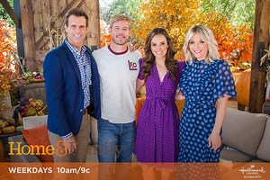 It's always a pleasure to welcome #HallmarkStars Erin Cahill & Trevor Donovan to our Home. They're starring in the upcoming #FallHarvest romance #LoveFallAndOrder premiering SATURDAY at 9pm/8c on #HallmarkChannel! Watch to see what it was like for their characters, Claire & Patrick, to reunite after being rivals in high school! We also get to hear about Erin & Trevor's own high school experiences. Join us weekdays at 10am/9c on Hallmark Channel USA for more of your favorites, #Hallmarkies! And k