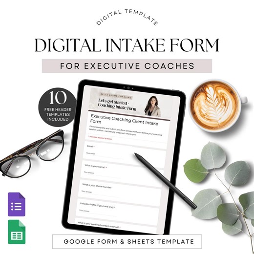 Executive Coach Client Digital Intake Form, Leadership Coaching Questionnaire, Editable Google Form New Customer Onboarding Process - Etsy