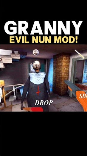 Granny 3 :)👉📈 Evil Nun Mod!☠️ Granny😨 #shorts #granny