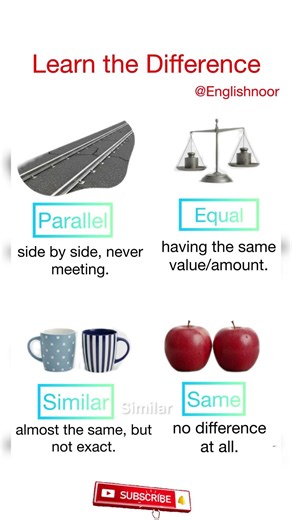 Parallel vs Equal vs Similar vs Same 🤯 | Learn English Fast