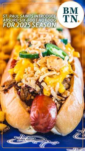 St. Paul Saints introduce absurd six-foot hot dog for 2025 season #StPaulSaints #HotDog #Minnesota | Bring Me The News