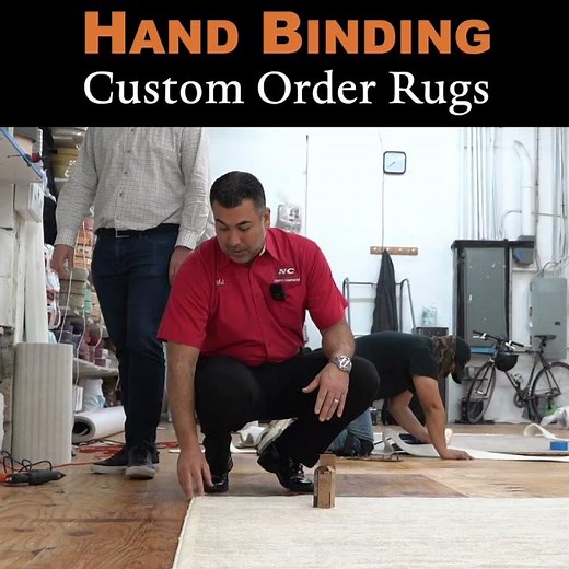 How To Hand Binding with Serging Tape by NC Carpet Binding. Hand binding by Costikyan NY.