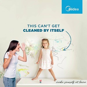 Cleaning your AC will not be a hustle now as Midea Room Air Conditioner is equipped with the Auto Cleanser feature that keeps the unit clean from inside without interrupting your cooling experience and comfort. #MakeYourselfAtHome | Midea