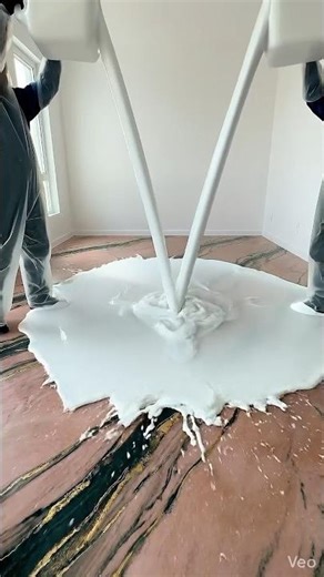 Luxurious bedroom with emerald pink epoxy flooring 💖✨ #epoxy #flooring