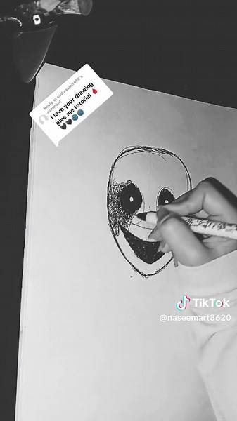 Artist girl (@naseemart8620) - Dark Horror Sketch Art TikTok Video