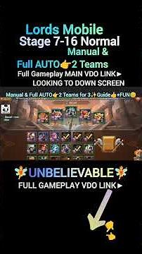 Lords Mobile 7-16 "Expulsion" F2P 3★ Clear! Full AUTO + Manual Easy WIN| Stage 7-16 Guide & Strategy