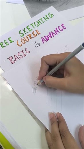 Free Sketching Classes Day 1 ||#art #drawing ||#shorts