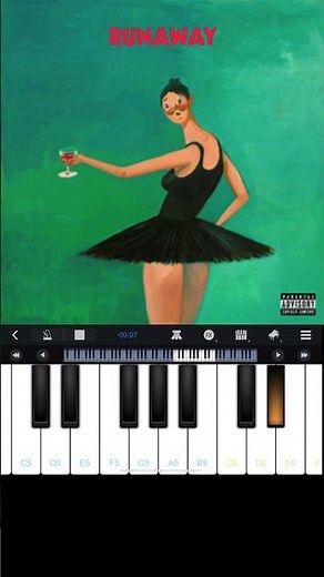 Runway - ft Kanye west ❤️‍🔥 piano tutorial #runway #kanyewest #piano