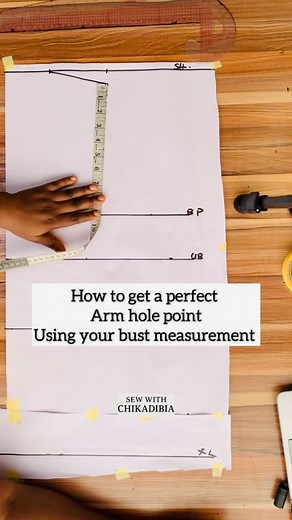 How to get a perfect armhole point using your bust measurement | Sew with Chikadibia