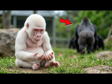 [Full Story] Baby Albino Gorilla Was Rejected By His Troop—He Cried When He Realized Why