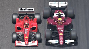 Lewis Hamilton vs Michael Schumacher - 2025 Ferrari SF-25 vs 2002 Ferrari F2002 at Monza | Carluxius