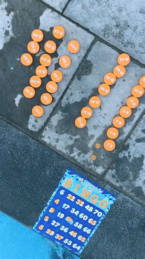 Comment MUST HAVE below, and I’ll message you the link to this swimming pool game! This kept the kids busy! They took turns diving to find the underwater pieces and announced the numbers. The cards are waterproof and double sided, and it came with marker chips, dive pieces, and a mesh storage bag. | Niña Williams Blog