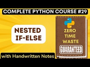 Python Nested if else and Multiple Conditions with Handwritten Notes in Hindi | Python Tutorial- #29
