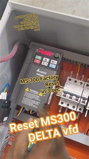 MS300 Factory Reset | VFD reset | VFD Factory Reset #vfd #factoryreset #inhindi #inmarathi #shorts