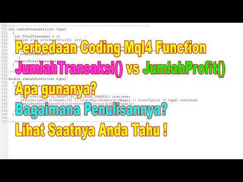 Differences in Coding Mql4 Function Number of Transactions vs. Amount of Profit to Create EA
