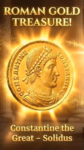 Imperial Roman GOLD – Solidus of Constantine the Great! 🪙👑🔥‎‎#GoldCoin #RomanEmpire
