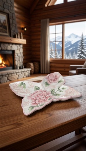 Vintage Butterfly Shaped Dish Paisley Peony - Etsy