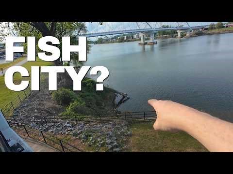 Can you catch fish in a BIG city? Bass Fishing The Arkansas River!