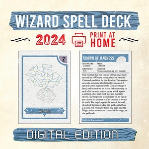 2024 Wizard Spell Cards, Dnd 5.5e, Printable Spellbook (digital Download) - Etsy Canada