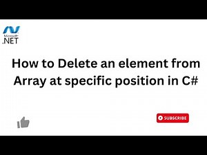 How to Delete an element from Array at specific position in C#