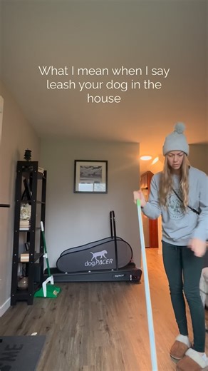 The leash is on so you can supervise your dog as you work & train behaviors. It will also help you set boundaries in the home. - jumping on guests = leash on - chewing on things in the home = leash on - barking at people walking by = leash on - using your furniture as a jungle gym = leash on You get the point. The leash ensures that your dog is near you and controlled so when something arises, like a delivery driver coming to the door, you can train through that moment. And no, it’s not forever.