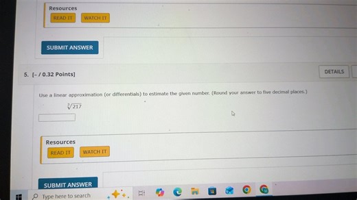 Use a linear approximation (or differentials) to estimate the g... | Filo