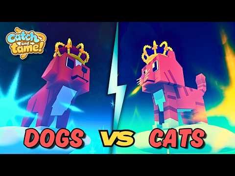 Cats Vs Dogs in Roblox Catch And Tame! Who will WIN?