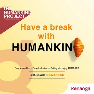 63K views · 22 reactions | You deserve a break after a long day of work. What if you can replenish your energy and help a person at the same time? This is made possible by our HumanKIND project. Get your afternoon tea from Café Includes today to support the dedicated crew, or order on Fridays with promo code HUMANKIND to enjoy RM20 off. Order now: https://bit.ly/3ivxDHH | Kenanga Group | Facebook