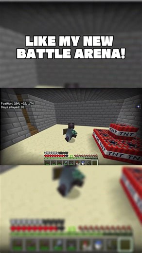 LIKE MY NEW BATTLE ARENA! #minecraft #minecraftclips #gaming #minecraftshorts