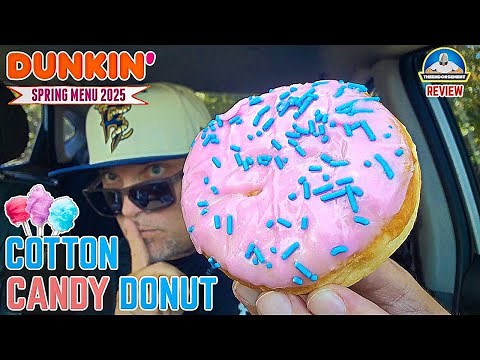Dunkin'® Cotton Candy Donut Review! 🍩 | Spring Menu 2025 | theendorsement