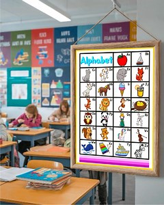 Alphabet Chart Alphabet Poster Classroom Kid's Room Decor - Etsy Canada