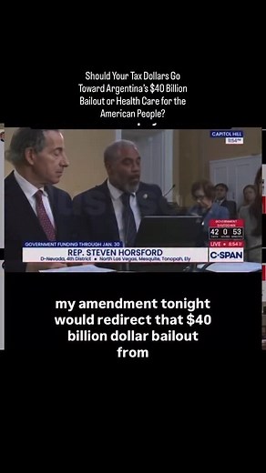 Do you agree? Rep. Steven Horsford Proposes Redirecting $40 Billion From Argentina to U.S. Health Care Rep. Steven Horsford (D-NV) is calling on Congress to reconsider a proposed $40 billion aid package to Argentina, arguing that the funds would be better spent improving the U.S. health care system. Horsford says the money could be redirected to expand access to care, strengthen community health centers, reduce prescription drug prices, and support the country’s medical workforce. “We’re facing