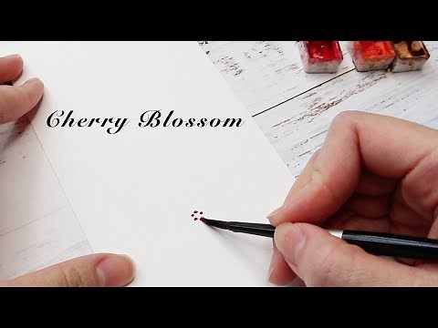 Super Easy Cherry Blossom (Sakura) Watercolor Tutorial for Beginner/ How to/ Step by Step