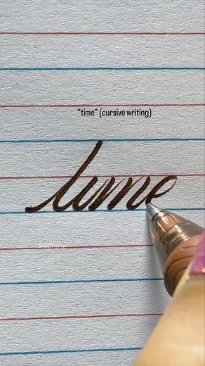 31K views · 993 reactions | How To Write ‘time’ In Cursive樂. . . . ....