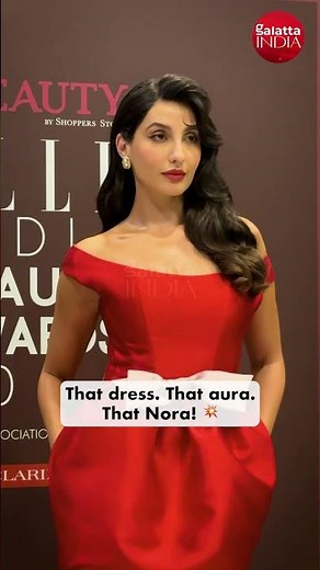 Nora Fatehi looks so freaking hot in red spotted at an event ❤️#norafatehi #galatta #bollywood