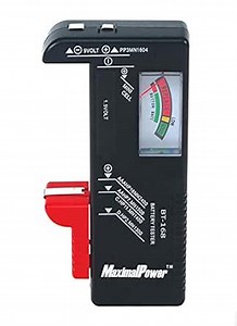 MaximalPower Universal Battery Tester for AA AAA C D 9V Button Cell Batteries Status Checker